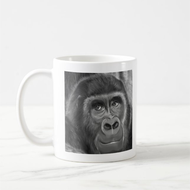 Gorilla sucking fingers MagCup2 Finger Shabu Goril Coffee Mug (Left)