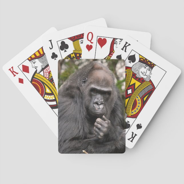 Gorilla Thinker  Playing Cards (Back)