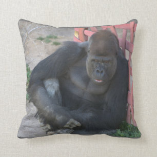 gorilla throw pillow