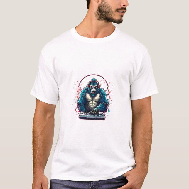 Gorilla tshirt, anime gorilla, cartoon animal stuf T-Shirt (Front)