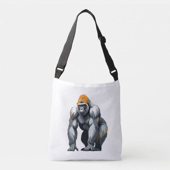 Gorilla  Vector Art with Vibrant Colours Crossbody Bag (Front)