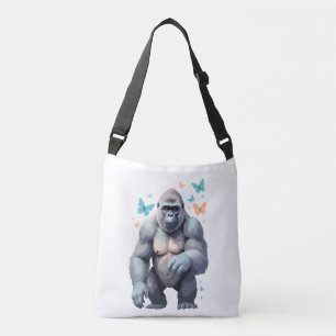 Gorilla Vector Painting Adorable Fun Animal Play Crossbody Bag
