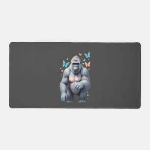 Gorilla Vector Painting Adorable Fun Animal Play Desk Mat