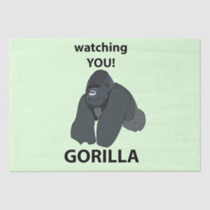 Gorilla Watching You Funny Gorilla Tissue Paper