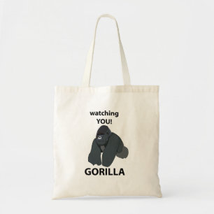 Gorilla Watching You Funny Gorilla Tote Bag