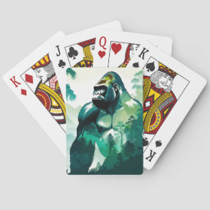 Gorilla Wildlife Animal Nature Environment Jungle Playing Cards
