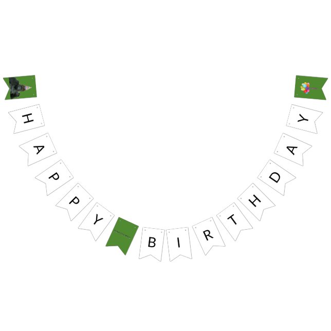 Gorilla with Balloons Birthday Joy Bunting Flags (All)