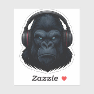 Gorilla with Headphones — Fierce Music Lover