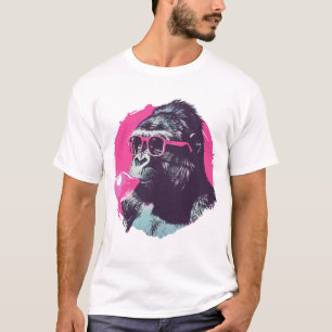 Gorilla with sunglasses and bubble gum T-Shirt