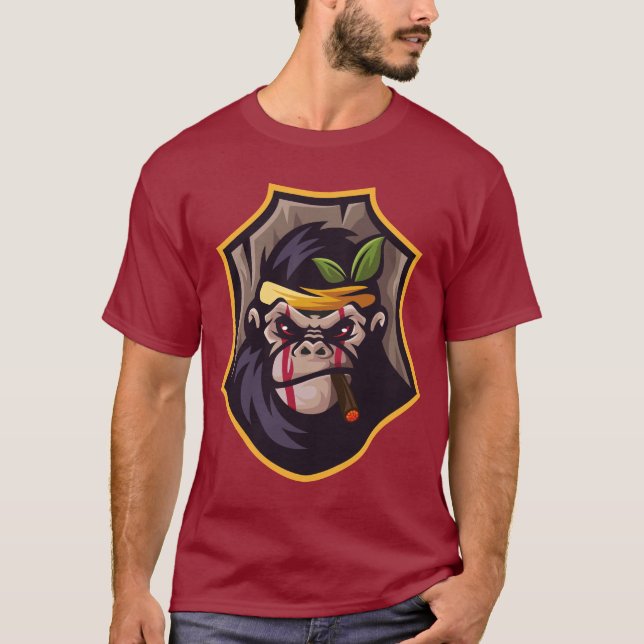 Gorilla with war makeup T-Shirt (Front)