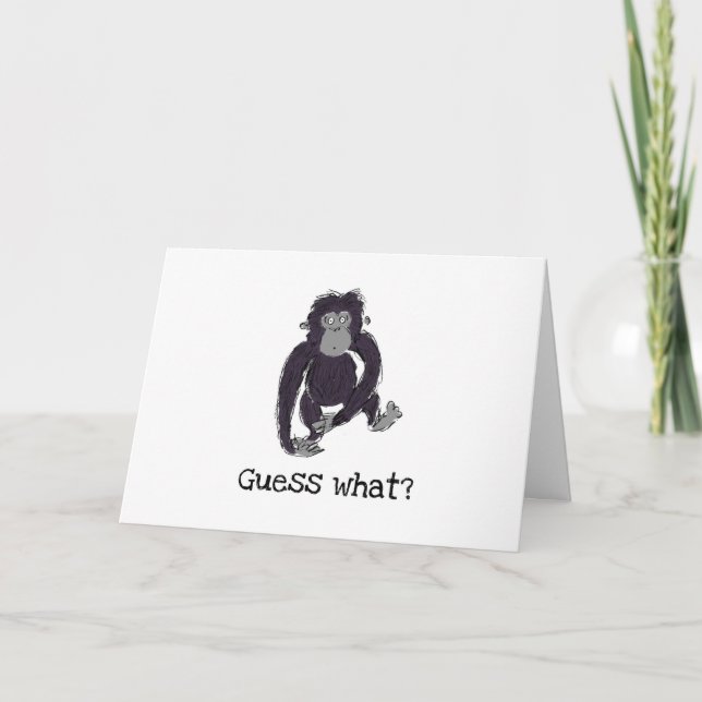 Gorilla-y t'aime Carte Saint Valentin (Devant)