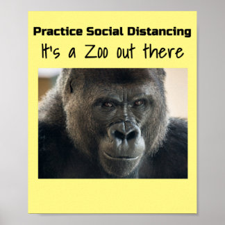 Gorillas in the Midst Corona Riot by Funnycomb Poster