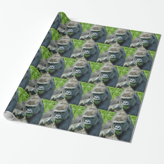 GORILLAS WRAPPING PAPER (Unrolled)