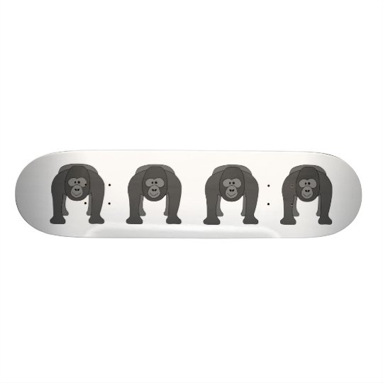Gorille de bande dessinée skateboards customisés