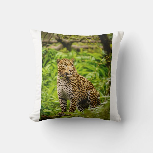 Gorilleopard – The Wild Fusion of Strength and Ste Throw Pillow (Front)