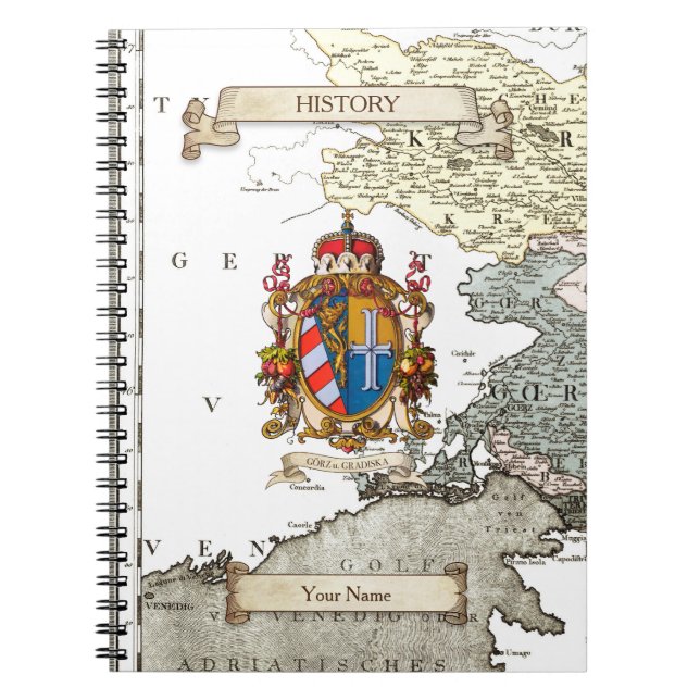 Gorizia and Gradisca in 1700s Europe Notebook (Front)