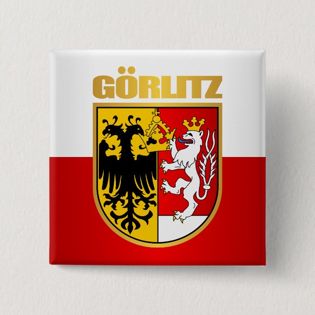 Gorlitz 2 Inch Square Button (Front)