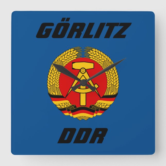 Görlitz, DDR - East Germany GDR Square Wall Clock (Front)