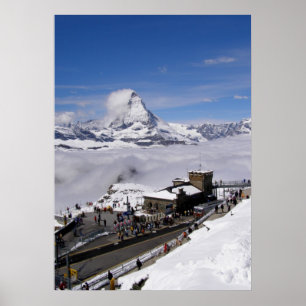 Gornergrat Station in Switzerland Poster