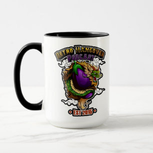 Gorp the Eggplant Dragon Two-Tone Jumbo Mug