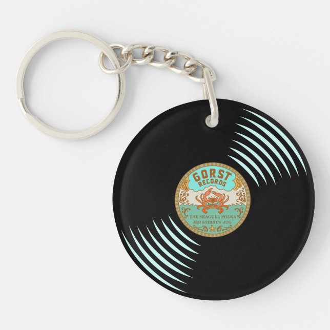 Gorst Retro Vinyl Record Keychain (Front)