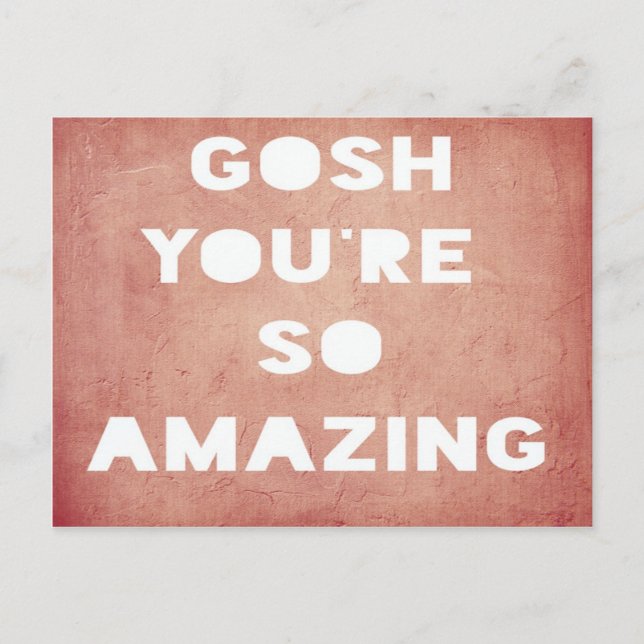 Gosh,Amazing Postcard (Front)