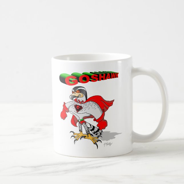 Goshawk Cartoon Coffee Mug (Right)