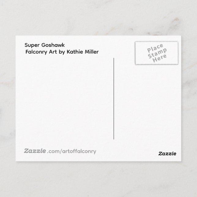 Goshawk Cartoon (from $10.55) Postcard (Back)