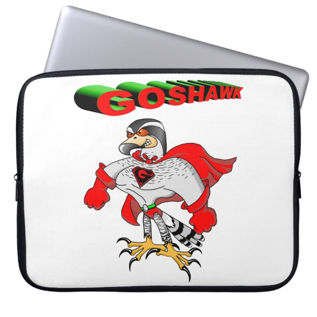 Goshawk Cartoon Laptop Sleeve (Front)