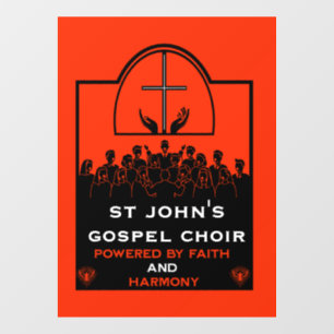 Gospel Choir Church Accessory Window Cling
