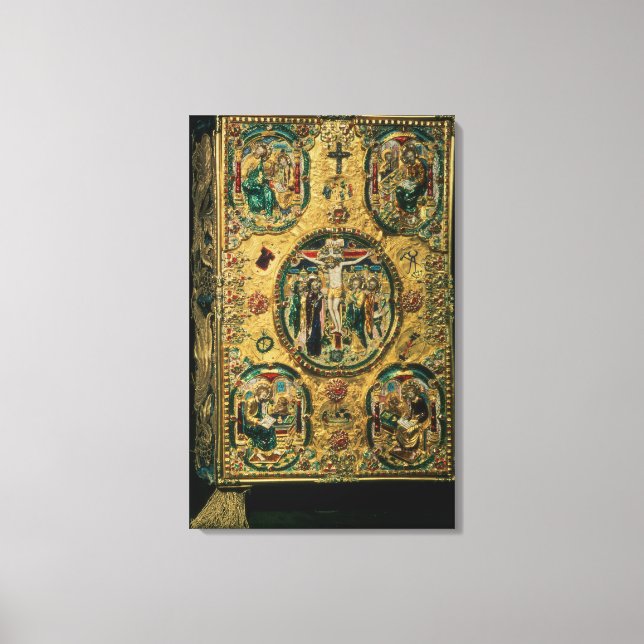 Gospel cover, gold with repousse canvas print (Front)