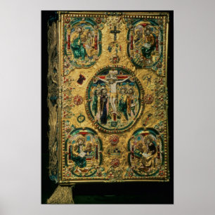 Gospel cover, gold with repousse poster