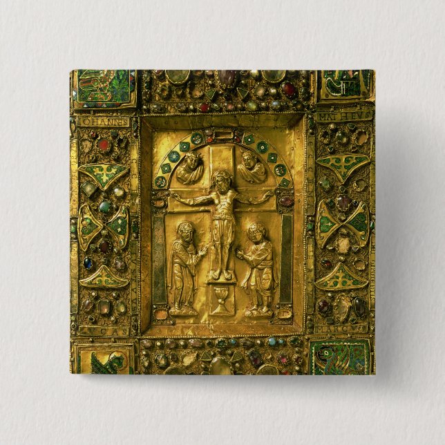 Gospel Cover, Ottonian, Germany, 11th century (gol 2 Inch Square Button (Front)