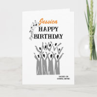 Gospel Music Happy Birthday personalized Card