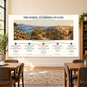 Gospel of Luke Bible Study, Classroom 120 x 72 in Banner