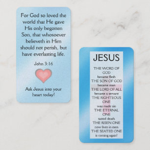 Gospel Tract Card