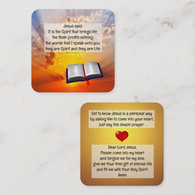 Gospel Tract Card (Front/Back)
