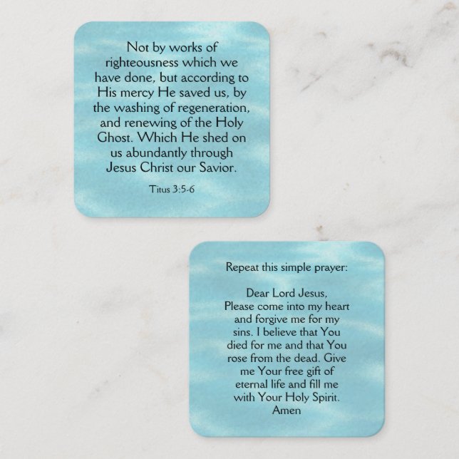Gospel Tract Card (Front/Back)