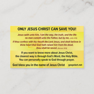 Gospel Tract- English KJV Business Card
