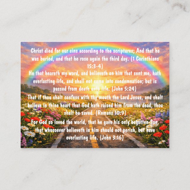 Gospel Tract Two Roads Card (Back)