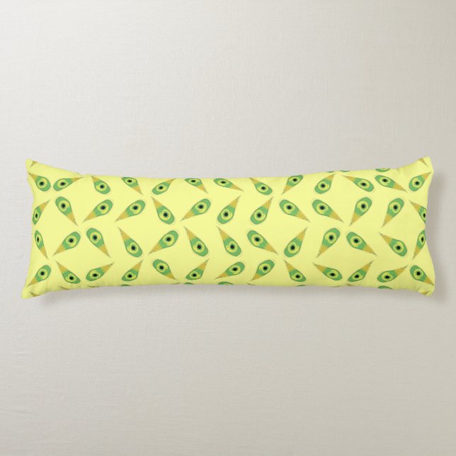 Gossamer Wings On Yellow Body Pillow (Front)