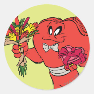 Gossamer with roses classic round sticker