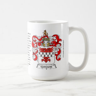 Gossett, the Origin, the Meaning and the Crest Coffee Mug