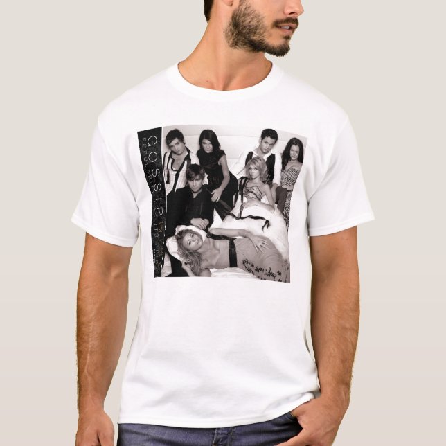 Gossip Girl Black and White Group Graphic T-Shirt (Front)