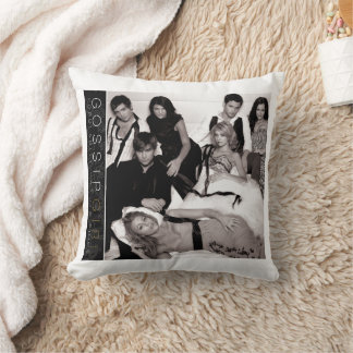 Gossip Girl Black and White Group Graphic Throw Pillow