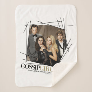 Gossip Girl Glamour Group Graphic Sherpa Blanket