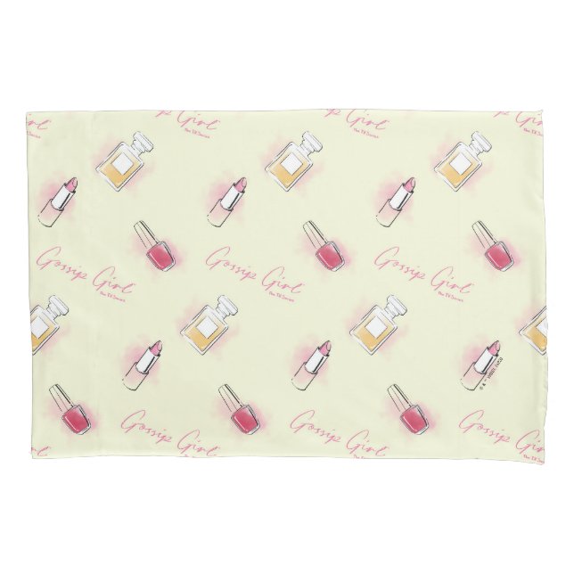 Gossip Girl Lipstick & Perfume Pattern Pillowcase (Front)