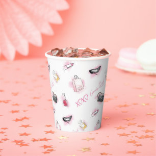 Gossip Girl Makeup Pattern Paper Cups