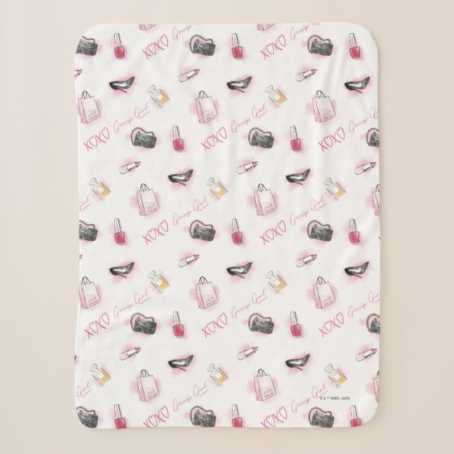 Gossip Girl Makeup Pattern Sherpa Blanket (Front)