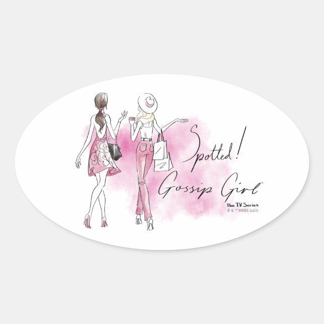 Gossip Girl - Spotted! Oval Sticker (Front)